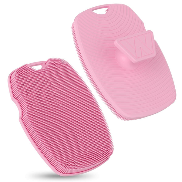 Canroom Zinc Infused Silicone Body Scrubber, Quick-Dry Bath Brush Pink