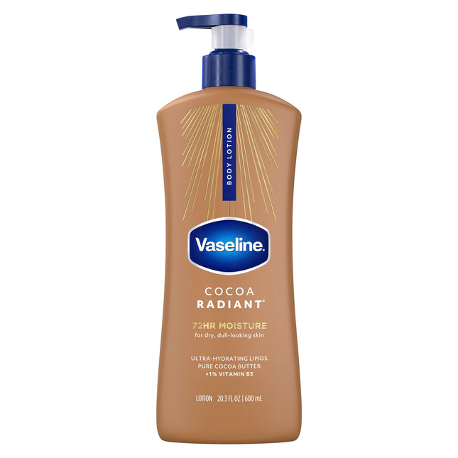 Vaseline Intensive Care Body Lotion Cocoa Radiant for Dry Skin Lotion Made with 