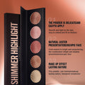 Highlighter Powder Palette, Makeup Palette Facial Bronzers Illuminator Palette Highlighter Baked Waterproof Long Lasting Brilliant Lighten Skin