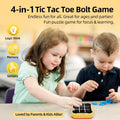 4-in-1 Tic Tac Toe Toys for Kid: Age 6-12 Kids Portable Sensory Puzzle Game | Electronic Toy for 6-12 Years Boys Girls - Development