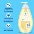 Johnson's Baby Head-To-Toe 2 in 1 Tear Free Wash & Shampoo with Aloe Vera and Vitamin B5, Safe and Gentle for Newborns and Delicate Skin,