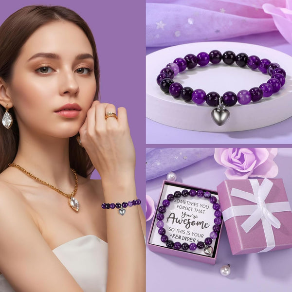 Birthday Gifts for Women Self Care Package Purple Relaxing Spa Gift Baskets | Get Well Soon Self Care Gift Set, Personalized Christmas Gifts for