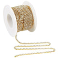 Juvale Gold Rhinestone Trim Chain - 11 yd x 2 mm Gold - DIY Crafts & Sewing - Appliques & Embellishments - Sew-On Rhinestones for Clothes 11 Yards