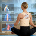 Back Brace Posture Corrector for Women and Men,Instant Posture Corrector Adjustable Back Full Support Straightene Beige