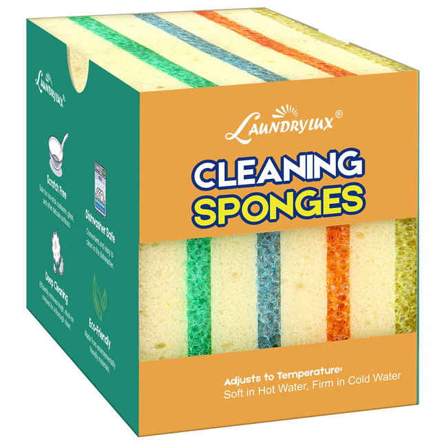 Scrub Sponge, Dual-Sided Temperature-Responsive Scrubber - Non-Scratch - Multipu