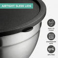 Table Concept Mixing Bowls with Airtight Lids, Stainless Steel Nesting Bowl Set for Space Saving Storage, Ideal for Cooking, Baking, Prepping &