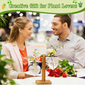XXXFLOWER Plant Propagation Station Terrarium Wooden Stand 2 Love Bulb Vase Transparent