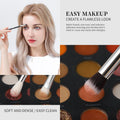 DUcare Makeup Brushes with Travel Bag 15Pcs Makeup Brush Set | Premium Synthetic Powder Foundation Contour Blush Concealer Eye Shadow Blending
