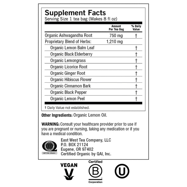 Yogi Tea, Tea Immune Stress Elderberry Lemon Balm Organic, 16 Count 16 Count (Pack of 1)