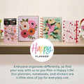 Happy Planner Disc-Bound Academic Planner July 2025 - June 2026 Daily, Weekly and Monthly - 3 Bonus Months, Big Size, Horizontal Layout, Onyx &