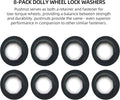 AR-PRO (8 Pack) Hard-to-Find Spring Steel Push-On Pushnuts - Dolly Wheel Lock Washers Fits 5/8" Dolly Axle Rods with Oiled Phosphate Finish 5/8"