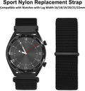 WOCCI 22Mm Adjustable Nylon Watch Band, Quick Release Sport Loop Strap (Black)
