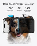 Anker 2 Pack for iPhone 13/13 Pro/14 Privacy Screen Protector, Anti-Spy HD Tempered-Glass Privacy Screen Protector, Easy Installation Exclusively