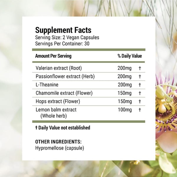 Nested Naturals Luna Sleep Supplement, Melatonin Free, Non-Habit Forming Herbal Sleep Supplement, Adult Bedtime Support, Help Sleeping