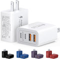40W USB C Charger Block, 2-Pack 4-Port Type C Fast Charging Brick Dual PD&QC Wall Plug Adapter Compatible for Iphone 16/15/15 Pro/ 15 Pro