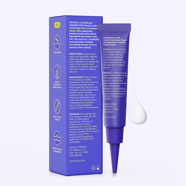 ZitSticka Liquid Pimple Patch - Invisible Pimple Patches for Face, Pimple Cream, Salicylic Acid Spot Cover For Face, Liquid Pimple Patch Large &