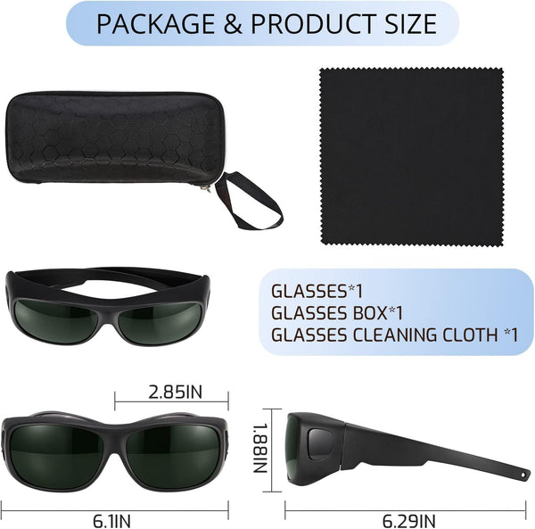 IPL Laser Safety Glasses 200nm-2000nm Protective Goggles for Laser Hair Removal and Cosmetology Black
