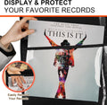 Vinyl Record Display Wall Mount Album Storage for 12 Inch Frame Display With Clear Window for 8 Vinyl Records for Home Office Music Room Wall