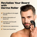 Waking Forest Derma Roller 0.25Mm & Beard Oil(1Oz), Sandalwood Beard Kit, Microneedle Beard Roller with 540 Titanium, Natural Moisturize with