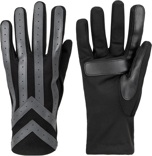 isotoner Men’s Spandex Touchscreen Cold Weather Gloves Medium Smartdri Charcoal