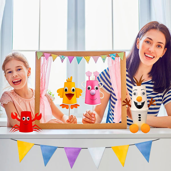 Arts and Crafts for Toddlers & Kids Ages 3-5 – Paper Cup Craft Kit, 8 Animal Projects – Fun Preschool Activity for Girls & Boys