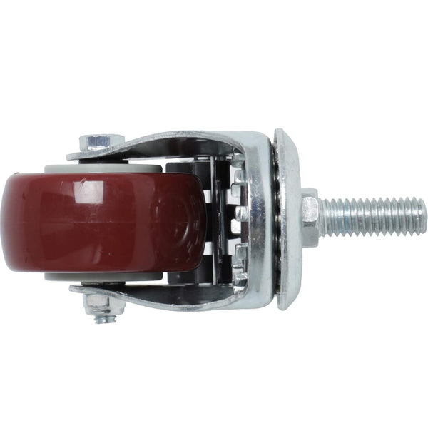 Finnhomy Swivel Caster Wheels 2 Inch Heavy Duty Threaded Stem Casters 3/8"-16x1 with Brake Set of 4 Premium Polyurethane Wheels PU Load Bearing