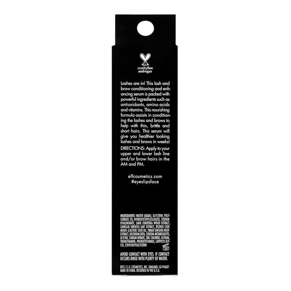 e.l.f. Enhancing Lash & Brow Serum, Promotes Longer-Looking Lashes & Brows, Nourishing & Conditioning Formula, Clear, 0.12 Fl Oz (3.5mL) Clear