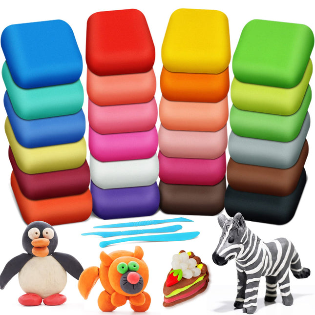 ESSENSON Magic Clay - Air Dry Clay 24 Colors, Modeling Clay for Kids with Tools,