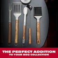 BBQ-AID All Angles BBQ Grill Brush for Outdoor Grill Ã¢ÂÂ Cleans All Angles, Large Wooden Handle, and Stainless Steel Bristles - BBQ Brush for Grill