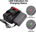 21V Lithium Battery - 4.0 Ah Battery with Charger Adapter Led Indicator Compatible with Leaf Blower