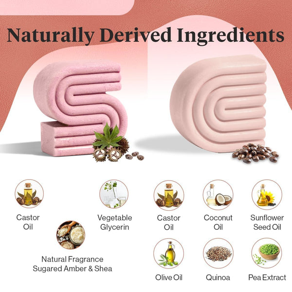 Kitsch Tea Tree Solid Shampoo & Coconut Oil Conditioner Bar, Shampoo and Conditioner Set for Clarifying Grease & Deep Moisturizing, Natural