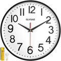 GLVSAE Wall Clock 12 Inches Non-Ticking Wall Clocks Battery Operated Large Easy to Read with Stereoscopic Dial Ultra-Quiet Movement Quartz for