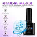 Gelike EC 6-in-1 Jelly Nail Glue Gel: Sheer Blush Pink UV Rubber Base Builder Gel for Apex Building & Short Extension – Extra Strong Adhesive for