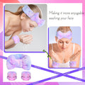 WSYUB Spa Headband and Matching Wrist Bands for Washing Face, Fuzzy Skincare Bow Headbands, Soft Facial Makeup Head Bands, Shower Hair Sleepover