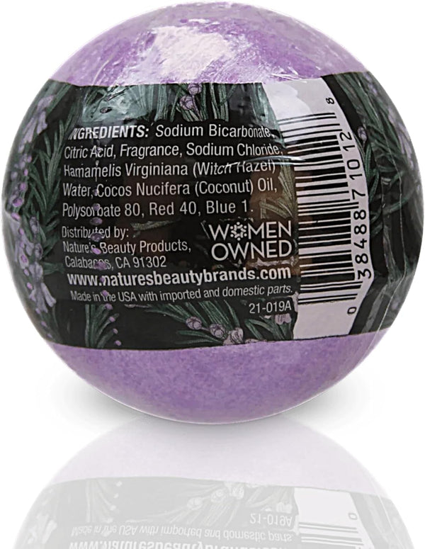 Nature'S Beauty Lavender & Rosemary Bath Bomb Multi-Pack - Luxury Fizzy Spa Bath Bomb to Help Calm, Soothe + Revive Dull and Dry Skin Made with