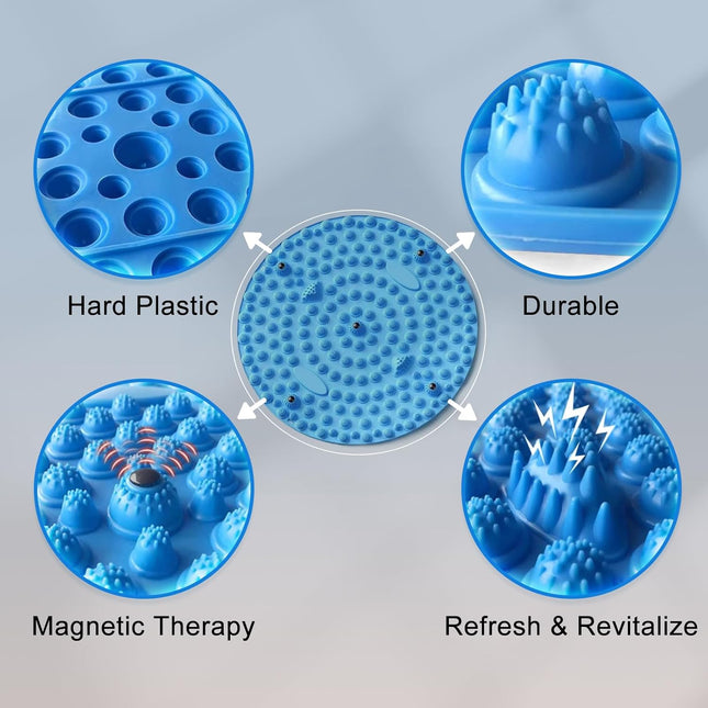 Foot Massager Mat, Manual Massage Tool with Magnetic Therapy Acupressure Disc for Feet Relaxation, Foot Relieve Stress T