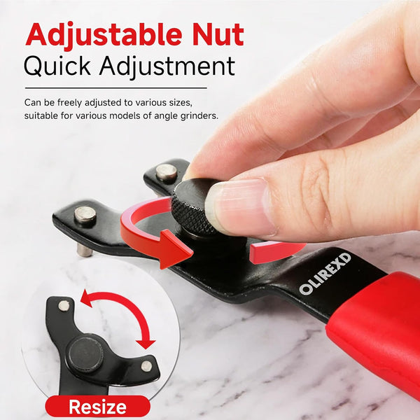 OLIREXD Angle Grinder Universal Adjustable Pin Wrench for Angle Grinder Machine (1, Red) Red 1
