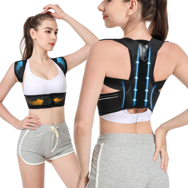 Back Brace Posture Corrector, Adjustable Posture Back Brace, Men/Women Back Posture Corrector, Upper and Lower Back Pain