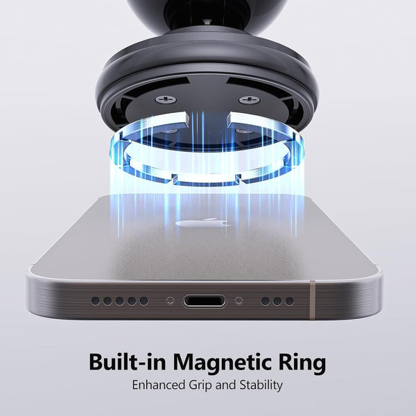 Miikare Dual Magnetic Phone Holder for Magsafe, Strong Magnets Gym Phone Holder Mount, 360 Rotation Adjustable, Hands Free Cell Phone Holder