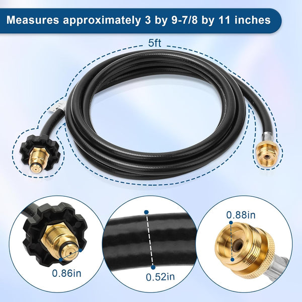 F273704 5Ft Propane Heater Adapter Hose for Mr.Heater Buddy Series | Compatible With Mr. Heater, Big Buddy Heater To Series, Coleman Camp Stove