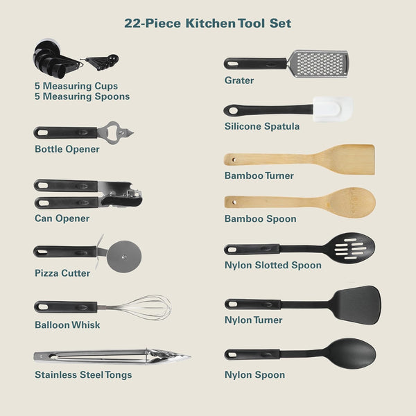 Gibson Home 74 Piece Kitchen in a Box Pots and Pans Cookware, Plates and Bowls Dinnerware, Cutlery Knife Block, Flatware Utensils, Tools &