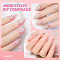 Beetles Jelly Gel Nail Polish Set, 6 Colors Shimmer Gel Polish Kit | Glitter Shimmer Nude Pink Brown Sheer Transparent Effect Soak Off UV Lady