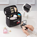 AmBealla Travel Makeup Bag Large Cosmetic Bags with Brush Holder,Pink Waterproof 2PCS Portable Cosmetic Case for Women,Toiletry Storage Bag for