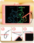 Bravokids 10 Inch LCD Writing Tablet for 3-8 Year Olds - Electronic Drawing Pad and Doodle Board as Educational Birthday Gifts for Girls and Boys