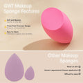 GWT Makeup Sponge Set, 6 Pcs Latex-Free Beauty Blender Sponges for Foundation, Liquid & Cream, Ultra-Soft Wonder Sponges, Multi-Angle Blending,