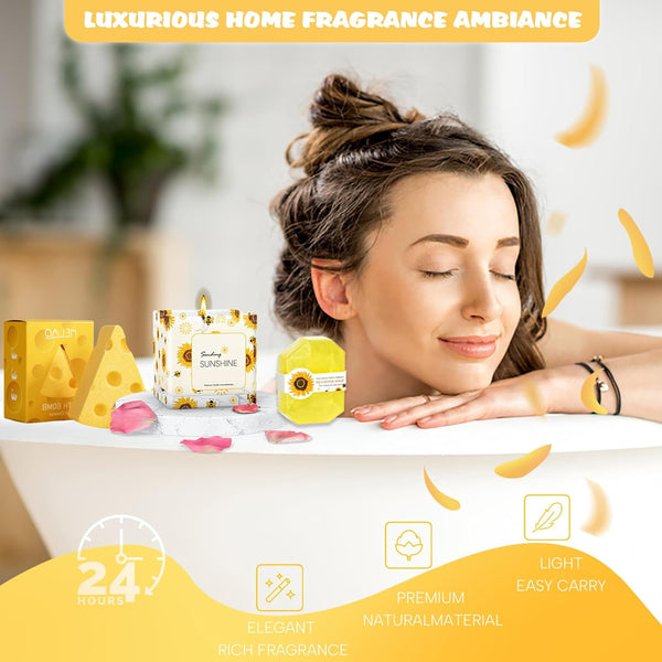 Sunflower Gift Baskets for Women, 18 Pcs Sending Sunshine Unique Birthday Cheer up Box Self Care Package, Get Well Soon Spa Gifts Baskets