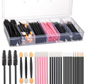 300pcs Disposable Makeup Tool Kit,Brow brush/Mascara brush/Lip Applicators/Eyeshadow applicators/Eye liner brush,JASSINS Makeup Disposable