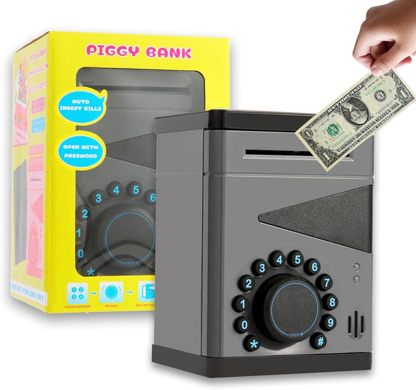 Boy Piggy Bank for Kids, Safe for Kid with Cultivating Good Saving Habit, Electronic Bank for Real Money, Ideal Gift for 3 4 5 6 7 8-12 Years Old