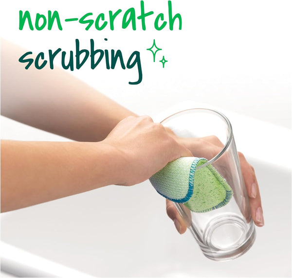 Scotch-Brite Dobie Scrub & Wipe Cloths, Sponge Cloths for Cleaning Kitchen, Bathroom, and Household, Dobie Scrub and Wipe Cloth Absorbs and