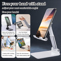 Meetuo 2 Pcs Cell Phone Stand for Desk, Adjustable & Foldable Phone Holder | Adjustable Angle Height, Fully Foldable&Portable, Compatible with